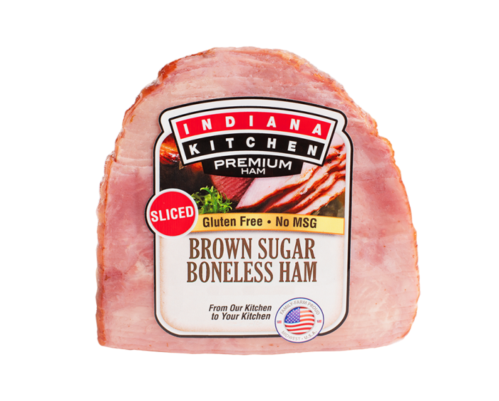 Ham Indiana Kitchen Premium Pork Products   BrownSugarQtrSliced82202 705x566 