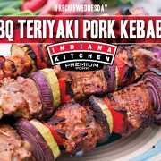 june BBQ teriyaki kebabs Grilled Pork Kebabs with vegetables