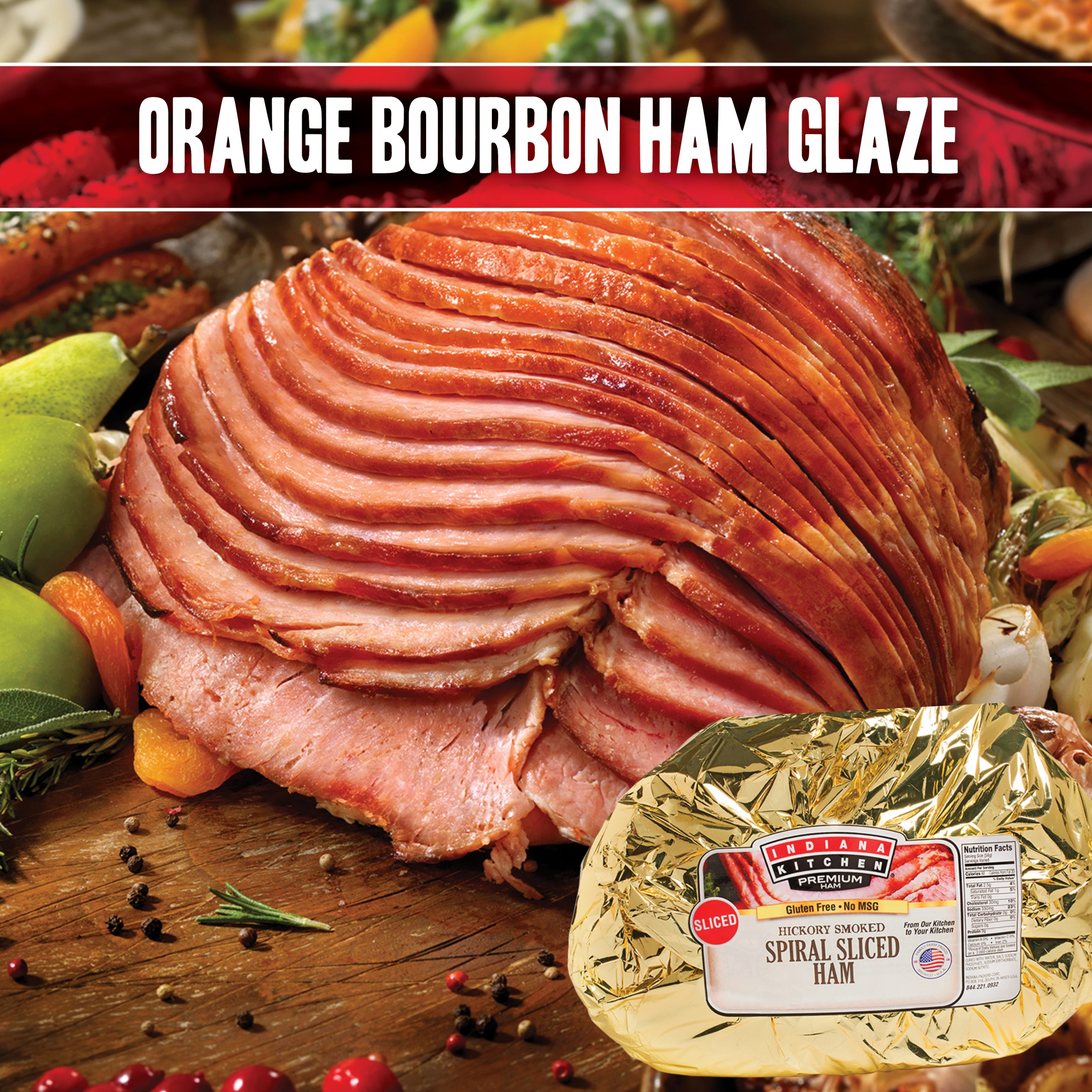 Orange Bourbon Glazed Christmas Ham