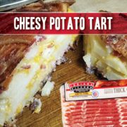 cheese potato tart featuring Indiana kitchen bacon