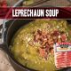 leprechaun soup featuring peas, corn, chicken broth, lettuce, onion and Indiana Kitchen bacon