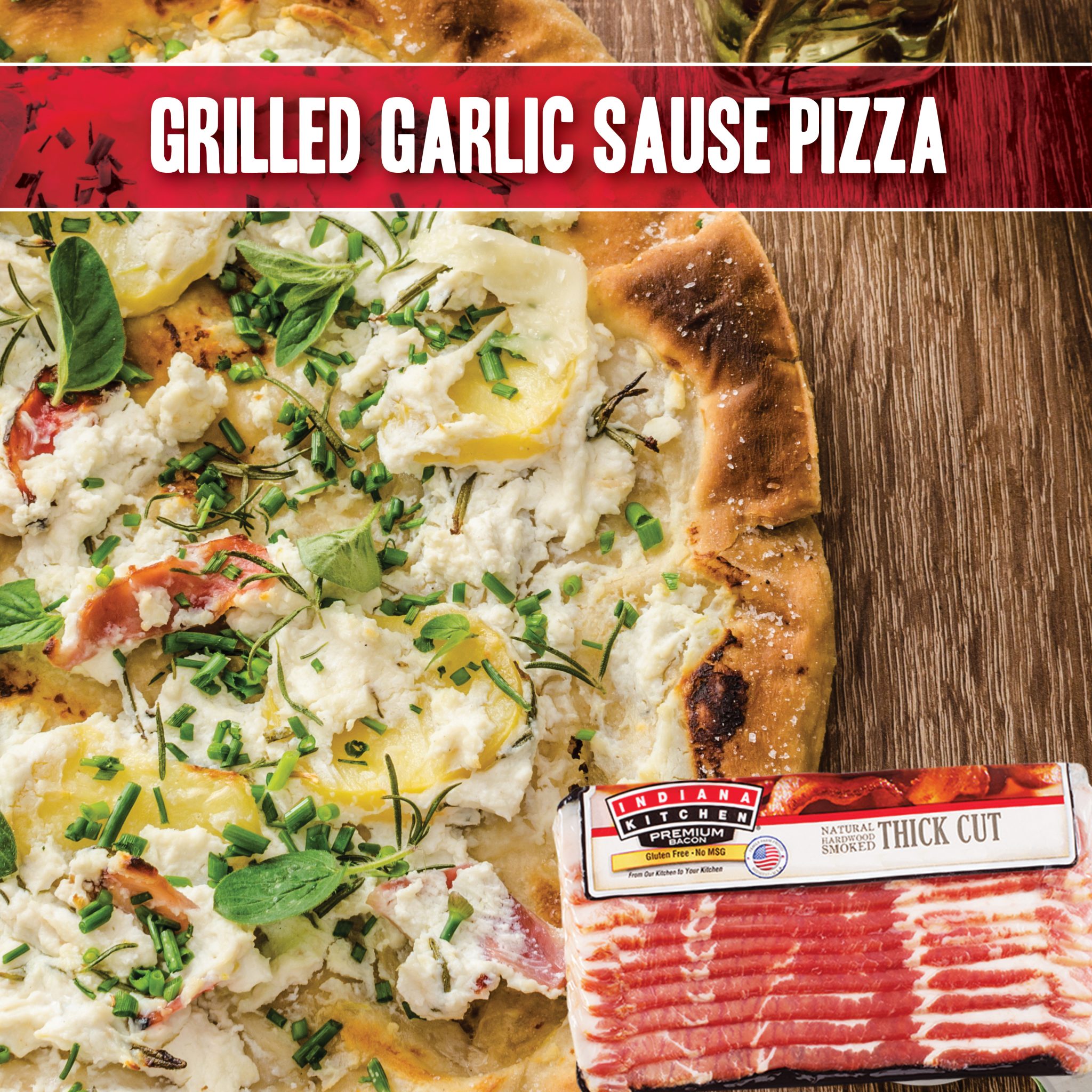 Grilled Garlic Sauce Pizza Indiana Kitchen Recipes