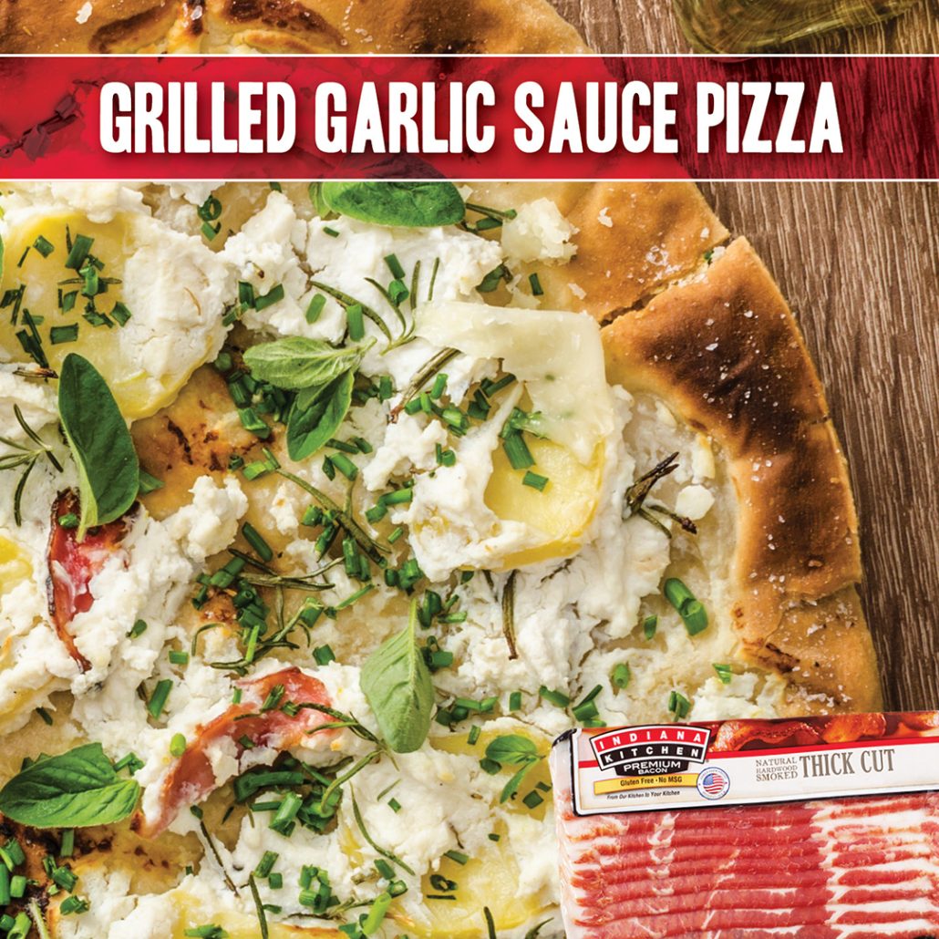 Grilled Garlic Sauce Pizza | Indiana Kitchen Recipes