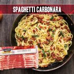 spaghetti carbonara recipe made with indiana kitchen bacon