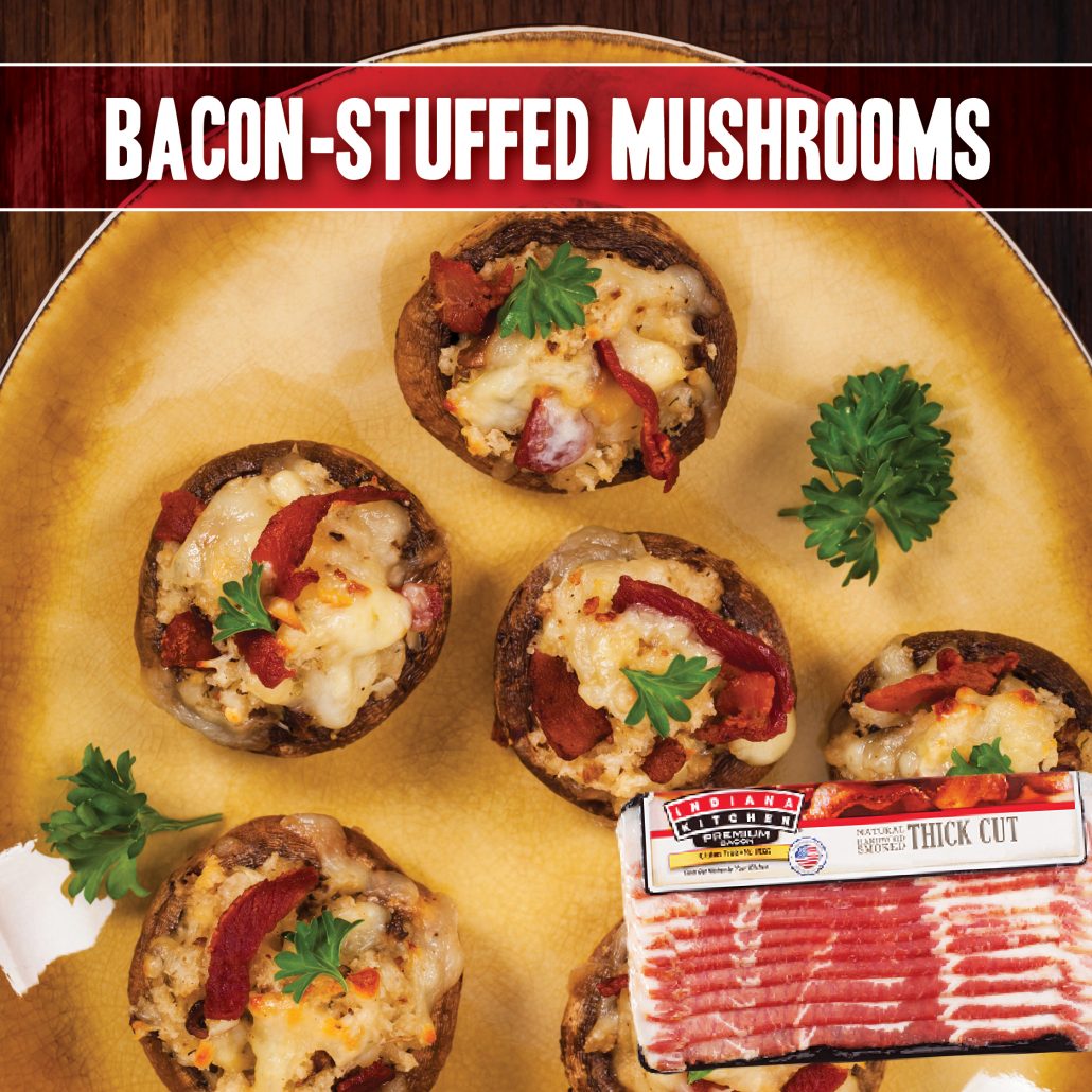 Bacon-stuffed mushrooms