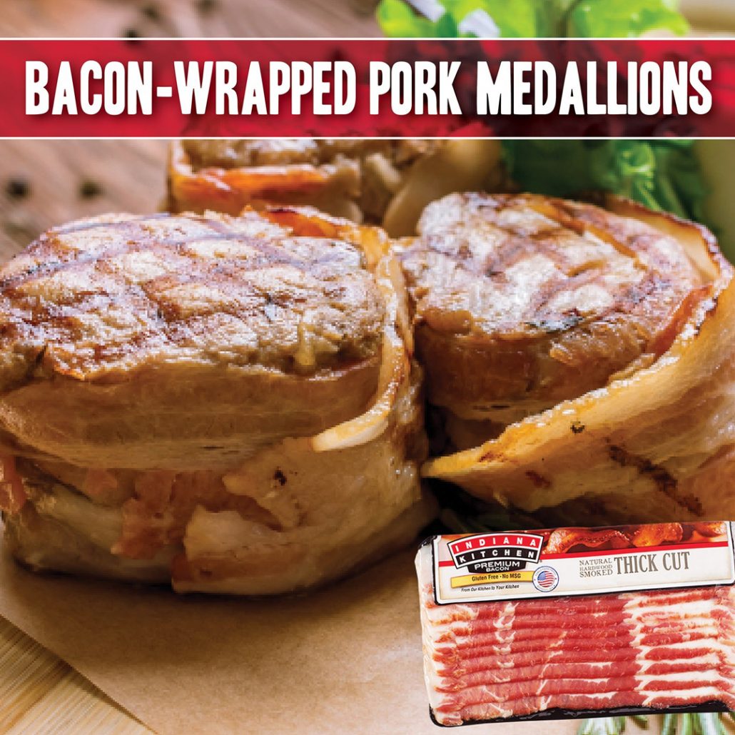 Bacon-Wrapped Pork Medallions | Indiana Kitchen® Brand Pork Products